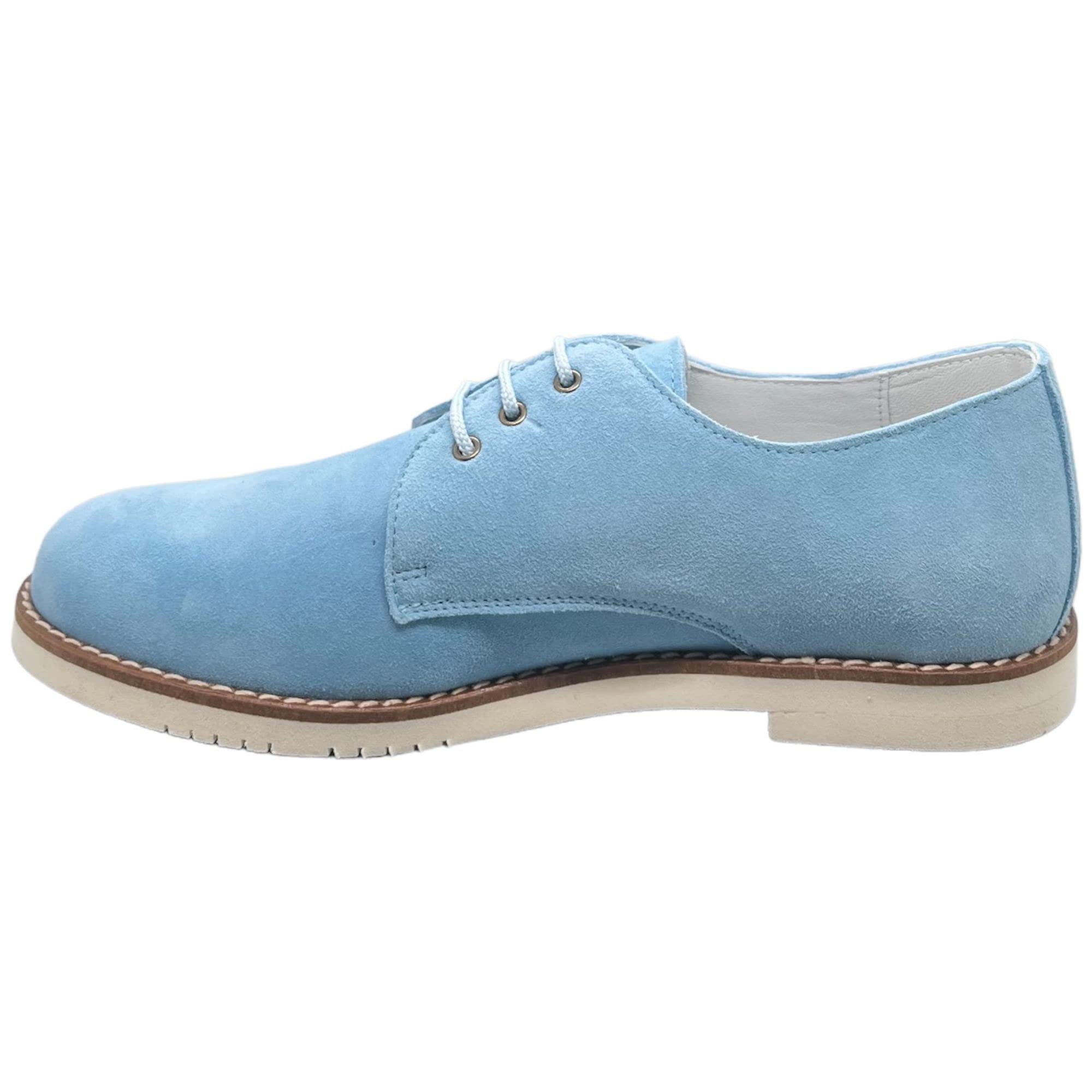 GUXS Zapato Blucher niño Color Ante Sky Azul