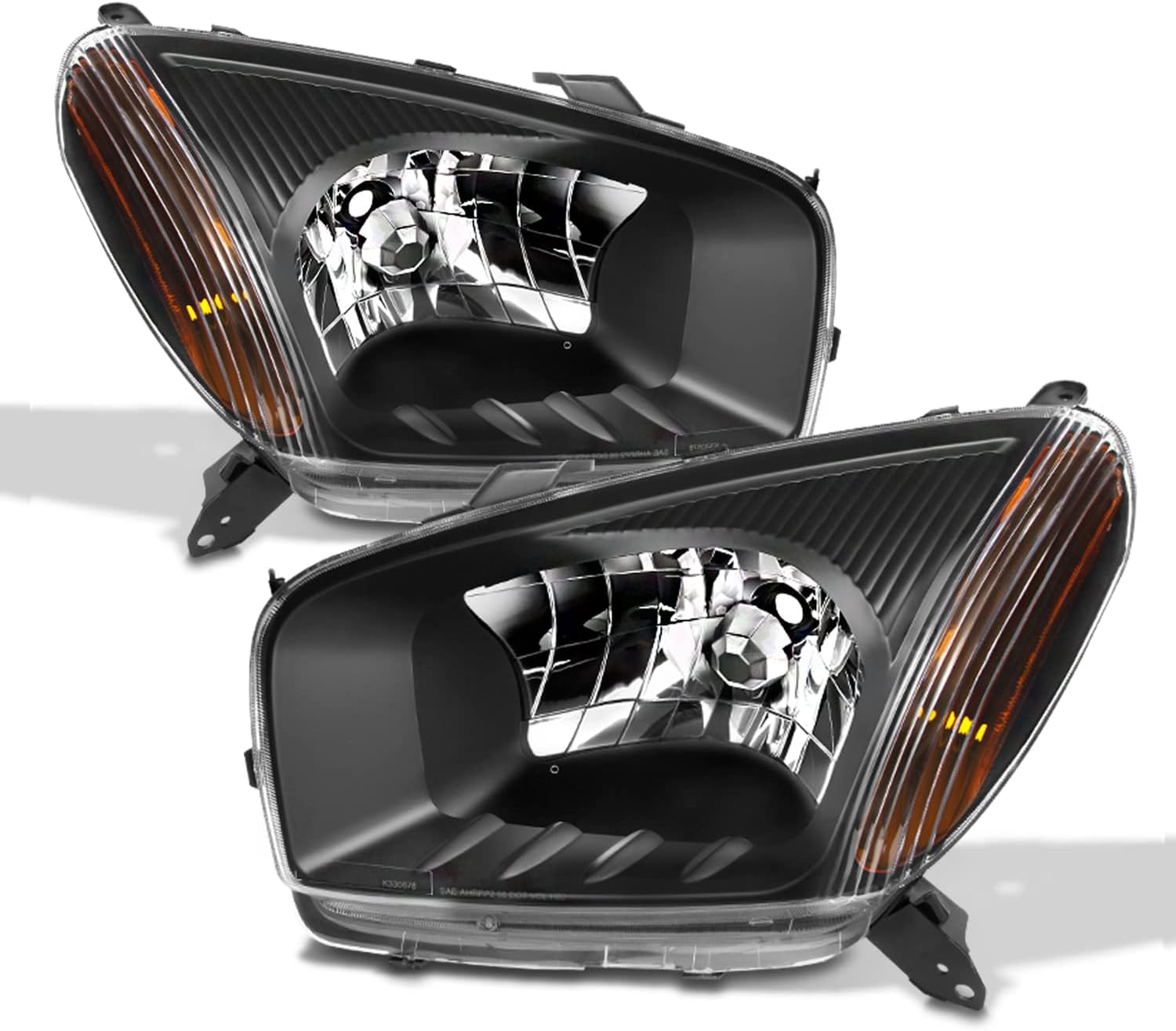 AKKON - For 2001-2003 Toyota RAV4 Clear Headlights Head Lamps Driver and Passenger Side Replacement Pair