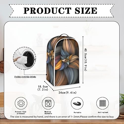 Miniatura 6 de Funda para licuadora floral para cocina, elegante funda de polvo para licuadora floral, cubierta lavable para cocina, accesorios de piezas de