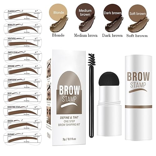 Eyebrow Stencils, Eyebrow Stamp, Eye Brow Stencil Kits Eyebrow Kit for Women With 10PCS Eyebrow Shaping Kit Long-Lasting -1PC (Blonde)(Blonde)
