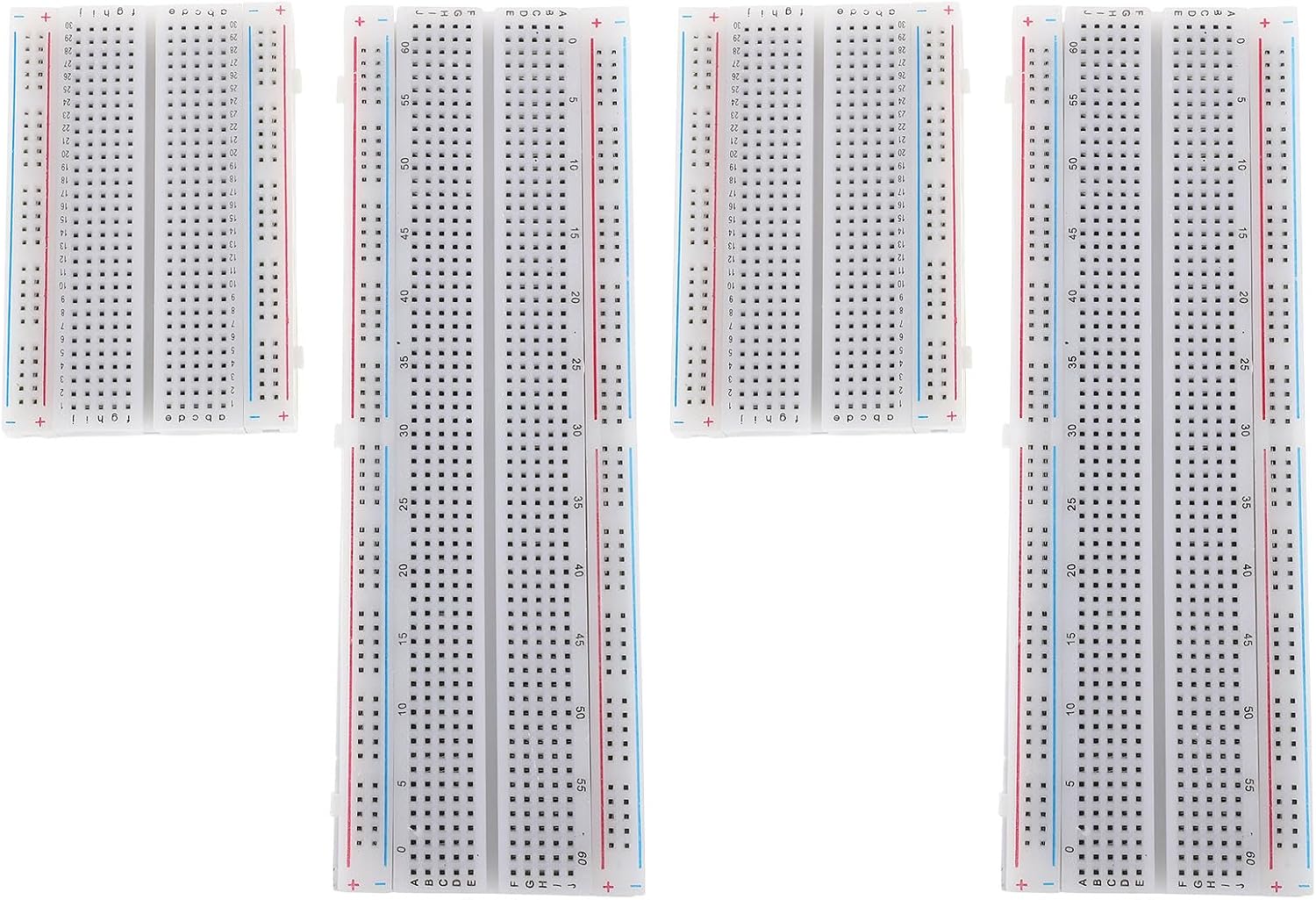 4pcs Electronic Breadboard Kit, Solderless Plastic Board for Prototyping