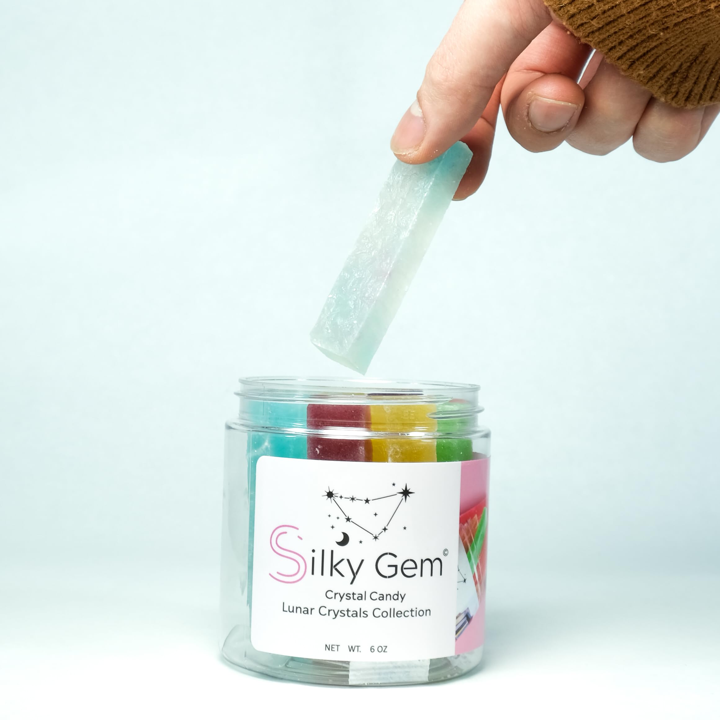 Silky Gem Lunar Crystals – Traditional Vietnamese Lunar New Year Candy – Crunchy Outside, Soft Inside – 10-12 Pieces in 8 oz Jar – Vegan, Gluten-Free candy Made in the USA