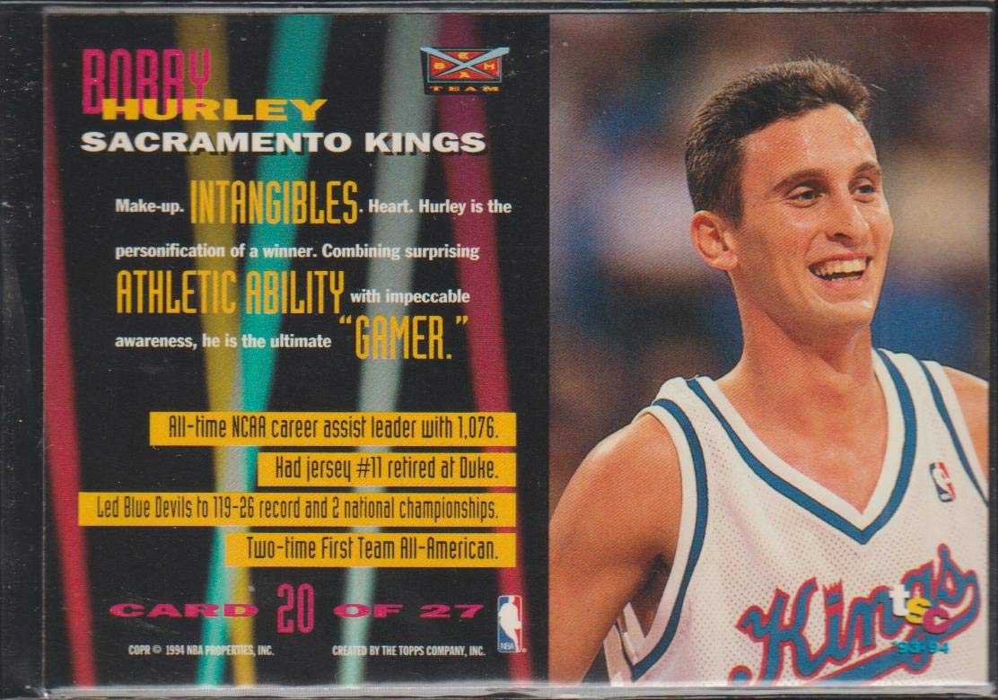 Amazon.com: 1994 Topps Stadium Club Bobby Hurley Kings Beam Team 