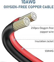 Vista 4 de Conector solar a cable XT60 (10AWG 9 pies) - Cable de carga para panel generador Ecoflat, cable de extensión adaptador de moldeo por inyección