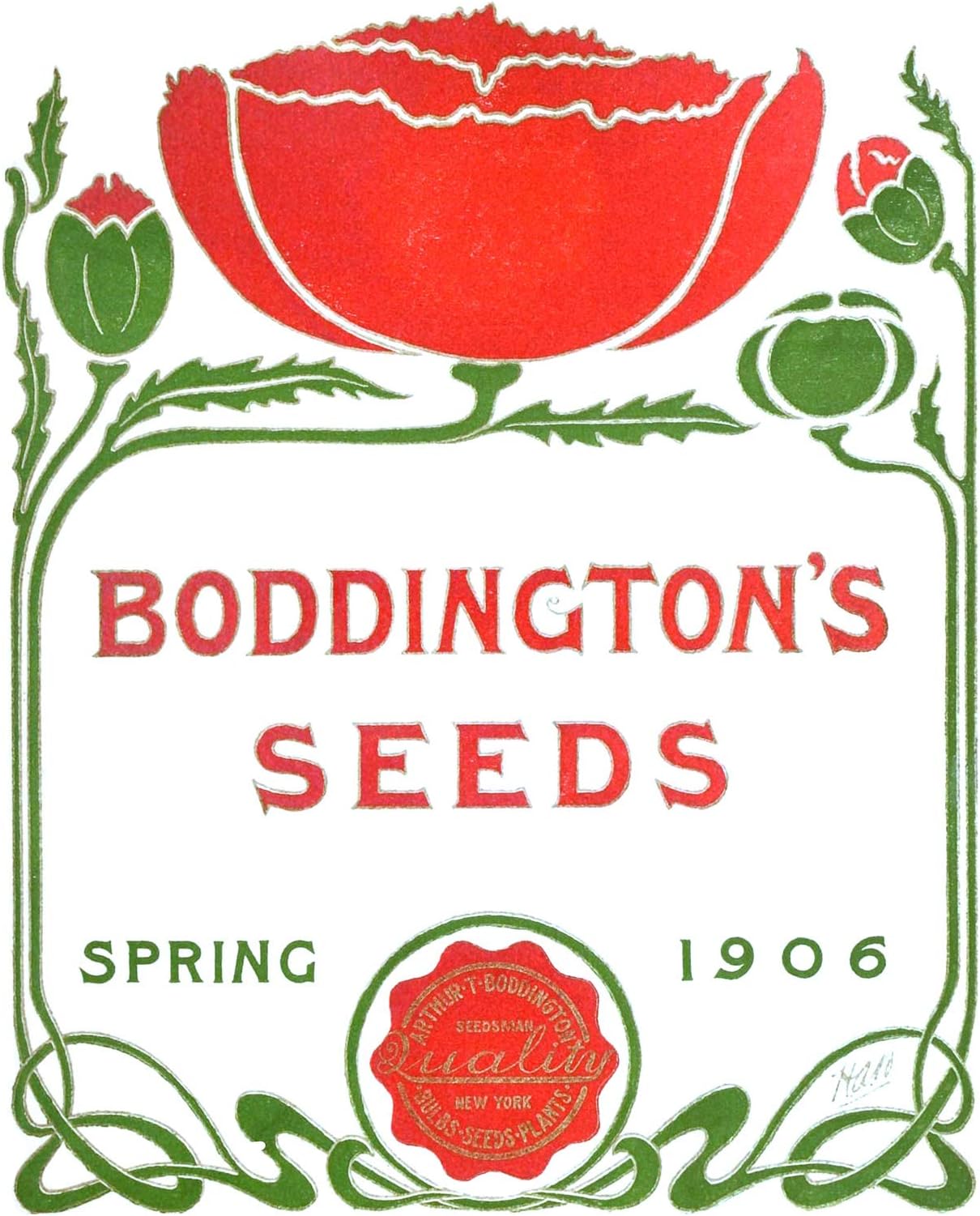 Fine Art PrintsBoddingtons Seeds Spring 1906 Poster Wall Decor