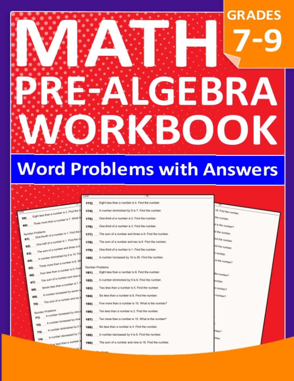 Pre-Algebra Word Problems: Pre-Algebra Word Problems Workbook Practice For grades 7-9 With More 1000 Exercises | Pre-Algebra Word Problems Workbook ... Word Problems Workbook For homeschool..