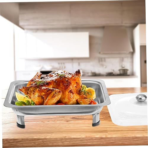 Miniatura 3 de Hemoton Bandeja versátil del buffet del horno del acero inoxidable para el buffet de las bandejas de la comida de los calentadores