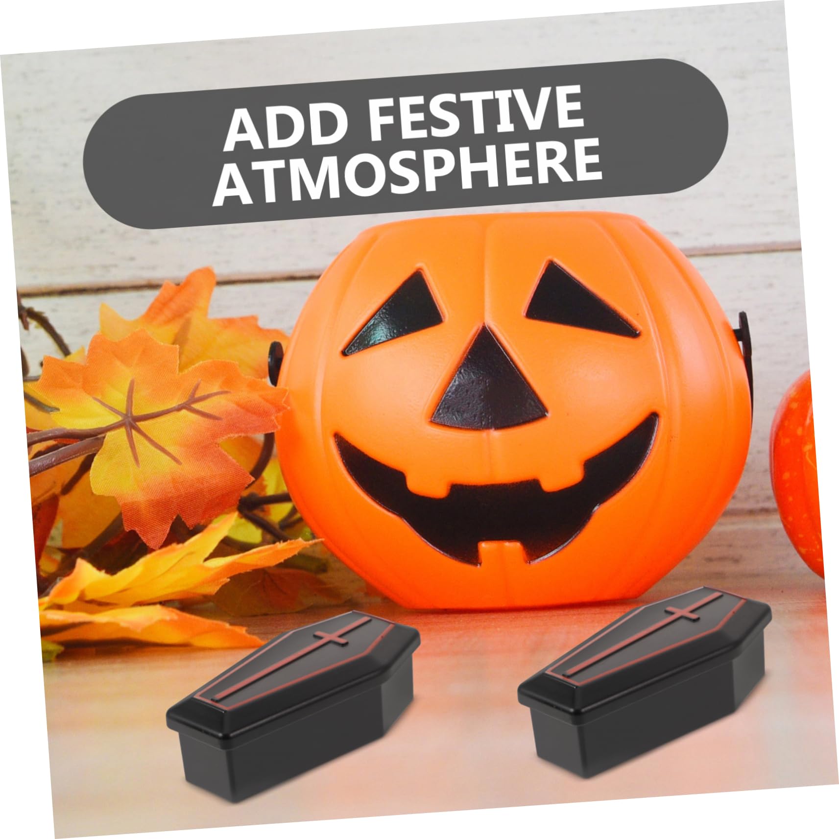 Boîte De Cercueil D'halloween Avec Veds, Boîtes Miniatures, Accessoires De Farce, Décoration D'intérieur