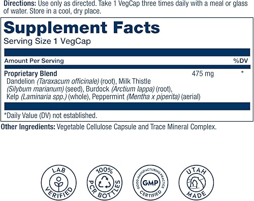 Miniatura 2 de Solaray Liver Blend SP-13  Apoyo saludable para el hígado y los riñones con cardo mariano diente de león hoja de alcachofa alcachofa alcachofa menta