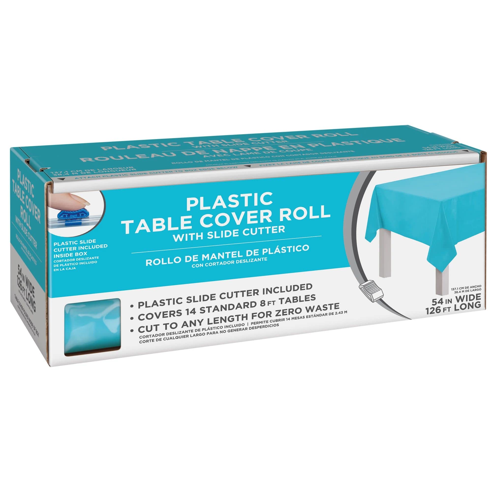 Amscan 77022.54 Rotolo da tavolo in plastica-137 cm x 320 cm | Caraibi | 1 Pc
