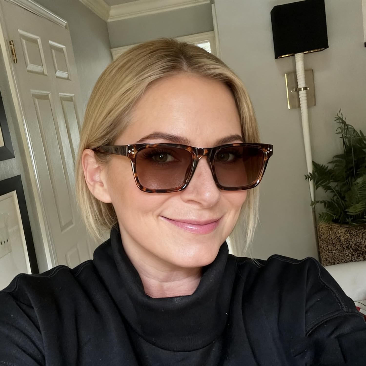 FEISEDY Square Sunglasses For Men Women Polarized Trendy Chunky Thick Frame Rectangle Shades Sun Glasses UV400 B0294 - Image 4