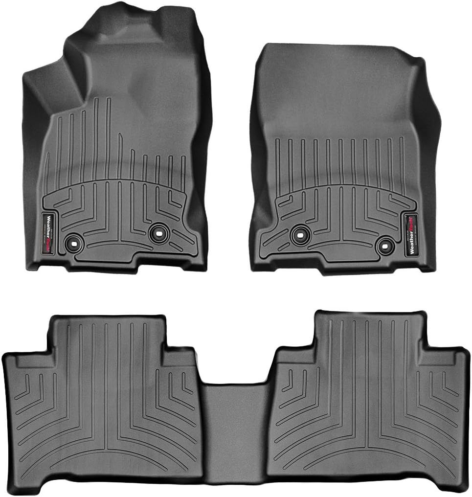 WeatherTech Custom Fit FloorLiners for Lexus NX, NX Hybrid, 1st & 2nd Row (44749-1-2), Black