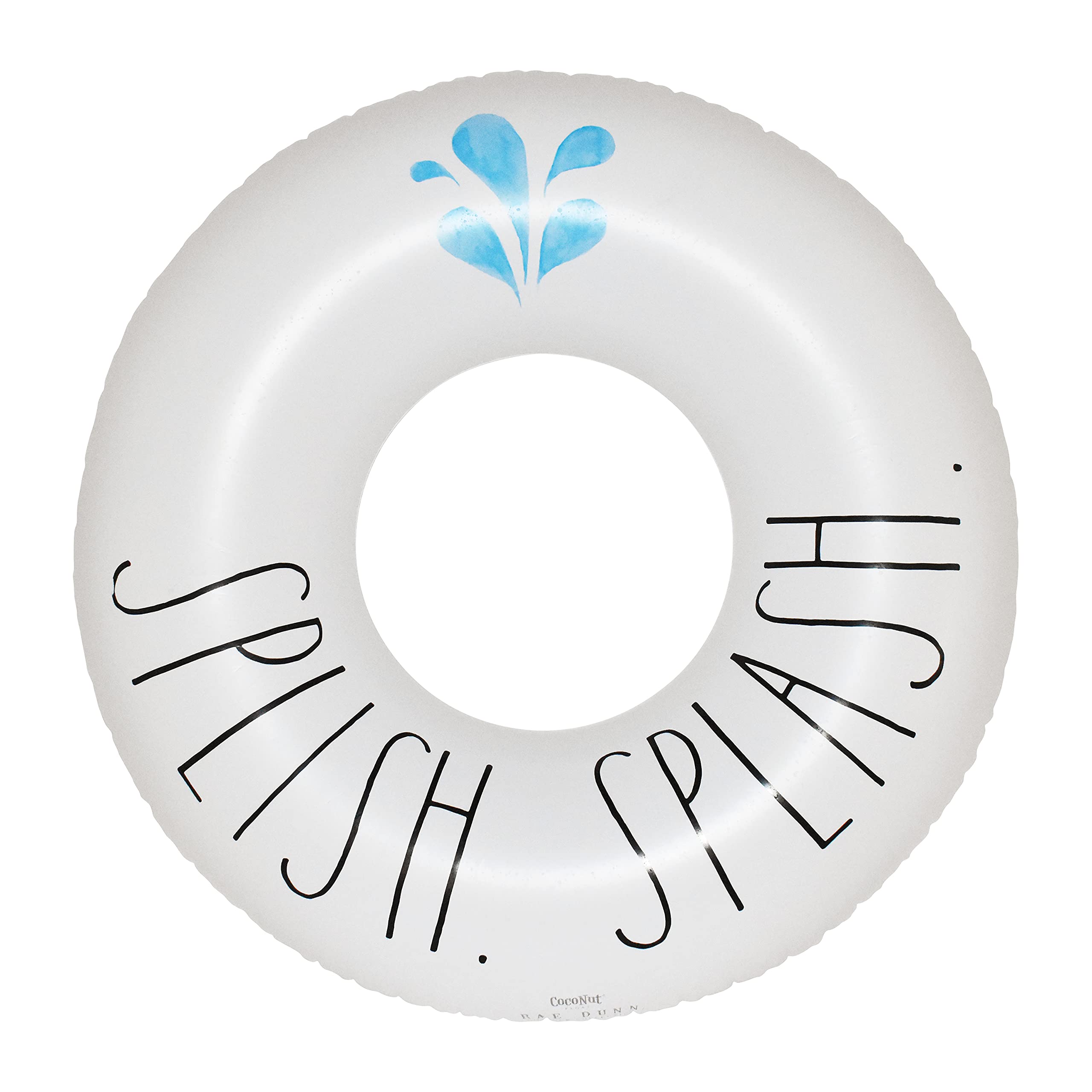 Rae Dunn Ring Float by CocoNut Float Adult Size Large 48 Inch Inflatable Raft & Durable Water Inner Tube - Stable Ride-On for Summer Parties & Swim Events