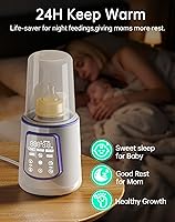 Vista 3 de Fast Bottle Warmer 12 in 1 Milk Warmer with Multiple Modes, Digital Temperature Control, 24H Warming Function, Auto Shutoff, Memory Settings DeepGray