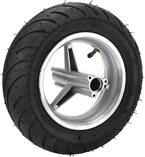 Pneu Traseiro de Scooter Elétrico, Cubo de Roda de Liga de Alumínio à Prova de Choque Antiderrapante Inflação Pneu de Scooter Elétrico para Substituição