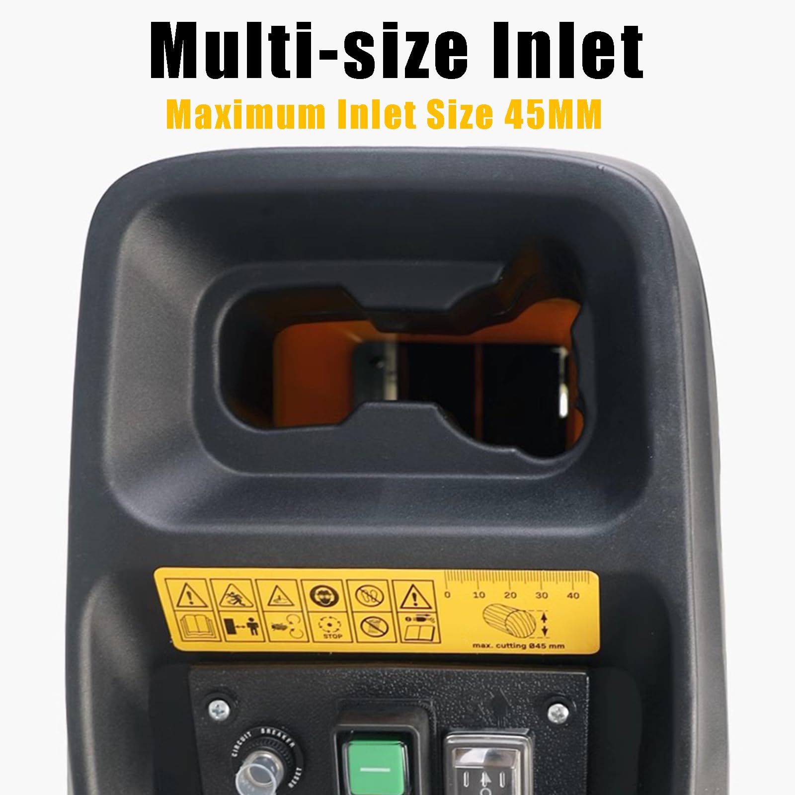 Trituradora De Jardín Eléctrica 2500W, Astilladora De Madera Con Capacidad De Corte 45mm, Caja De Recogida 45L, Trituradora De Ramas Para Residuos Verdes & Compostaje