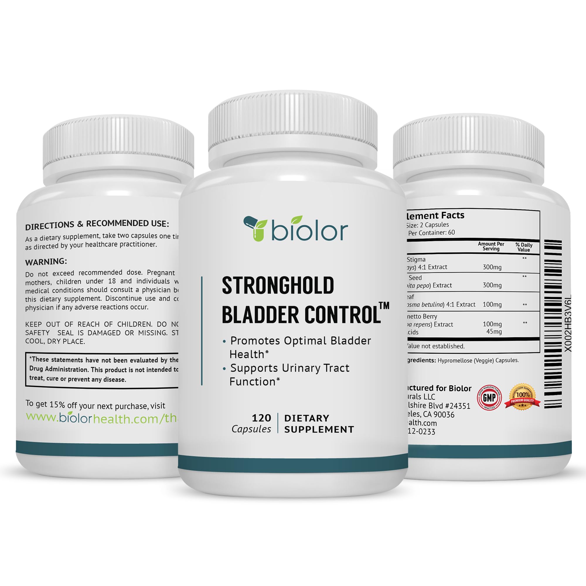 Biolor Bladder Control Supplements - Urinary Support (Within Normal Ranges) — Amazon image 5