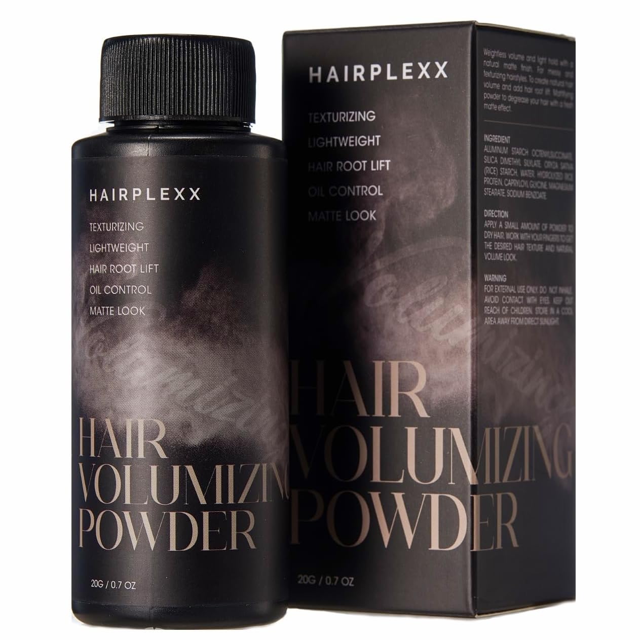 Hairplexx Hair Volumizing Powder for Men Women Instant Texturizer Root Lifter for Fine Thin Oily Hair Easy to