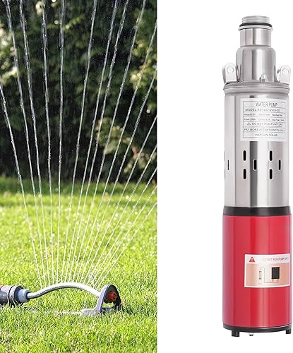 Miniatura 3 de Bomba sumergible de pozo profundo de 250 W, bomba de agua de CC sumergible de 12 V, bomba de pozo profundo de acero inoxidable para riego de jardín,