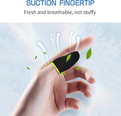 Miniatura 2 de Juego de fundas para dedos, 10 unidades Funda móvil para el pulgar para pantalla táctil, transpirable, antisudor, sensible al sudor, teclas de