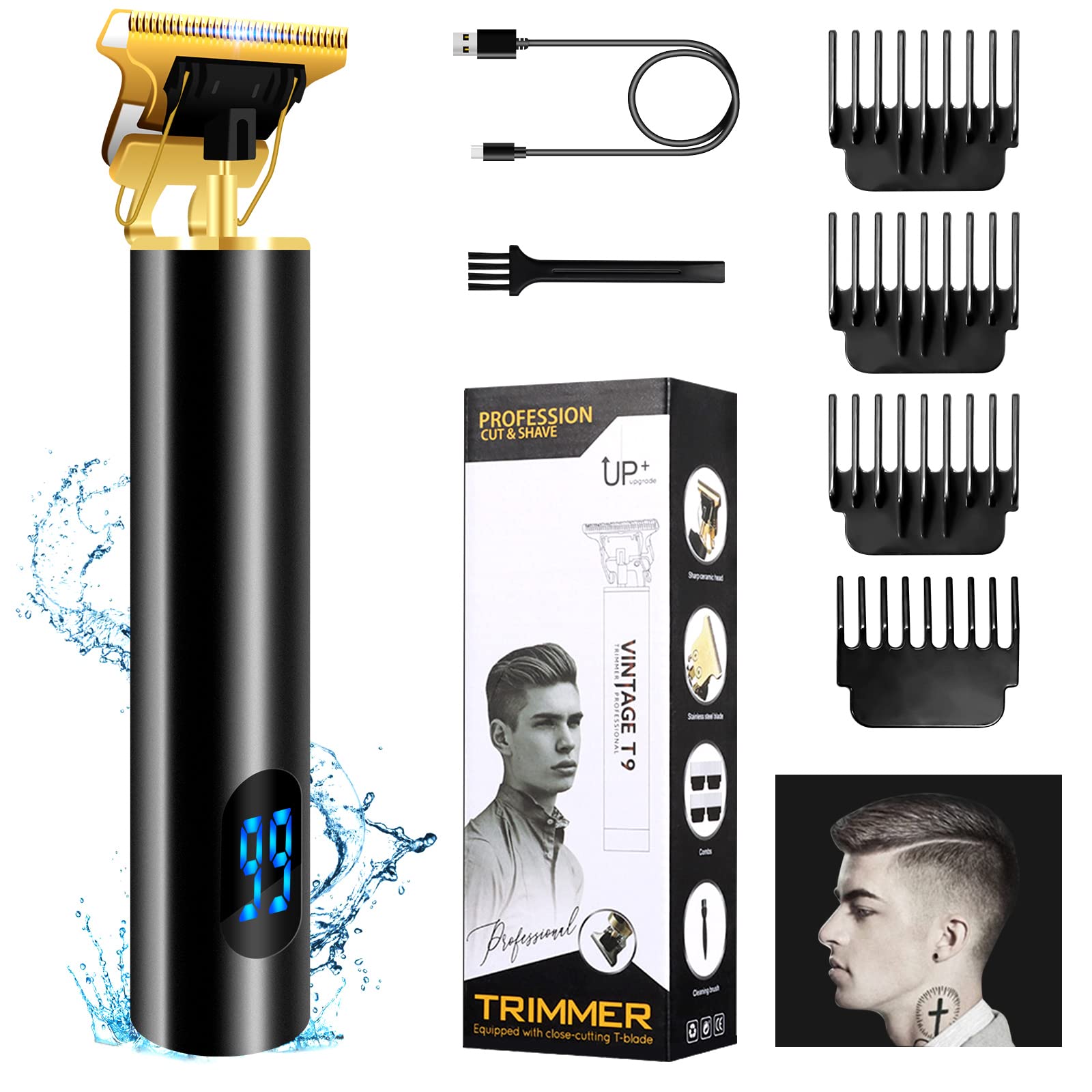 Buy Beard Trimmer Hair Clippers Men, Professional Cordless Hair Trimmer