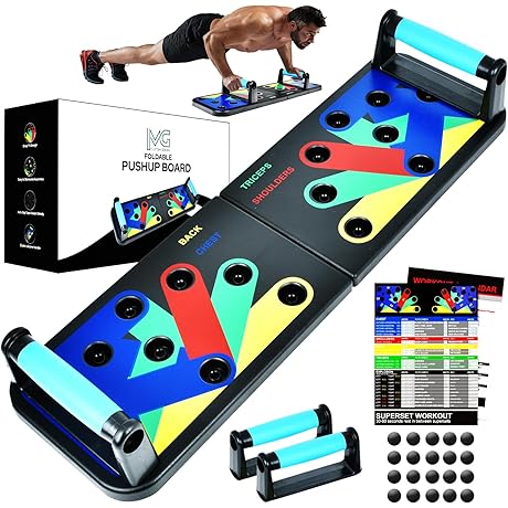 MG Push Up Board for Girls and Boys, Multi-Function Foldable Pushup Board