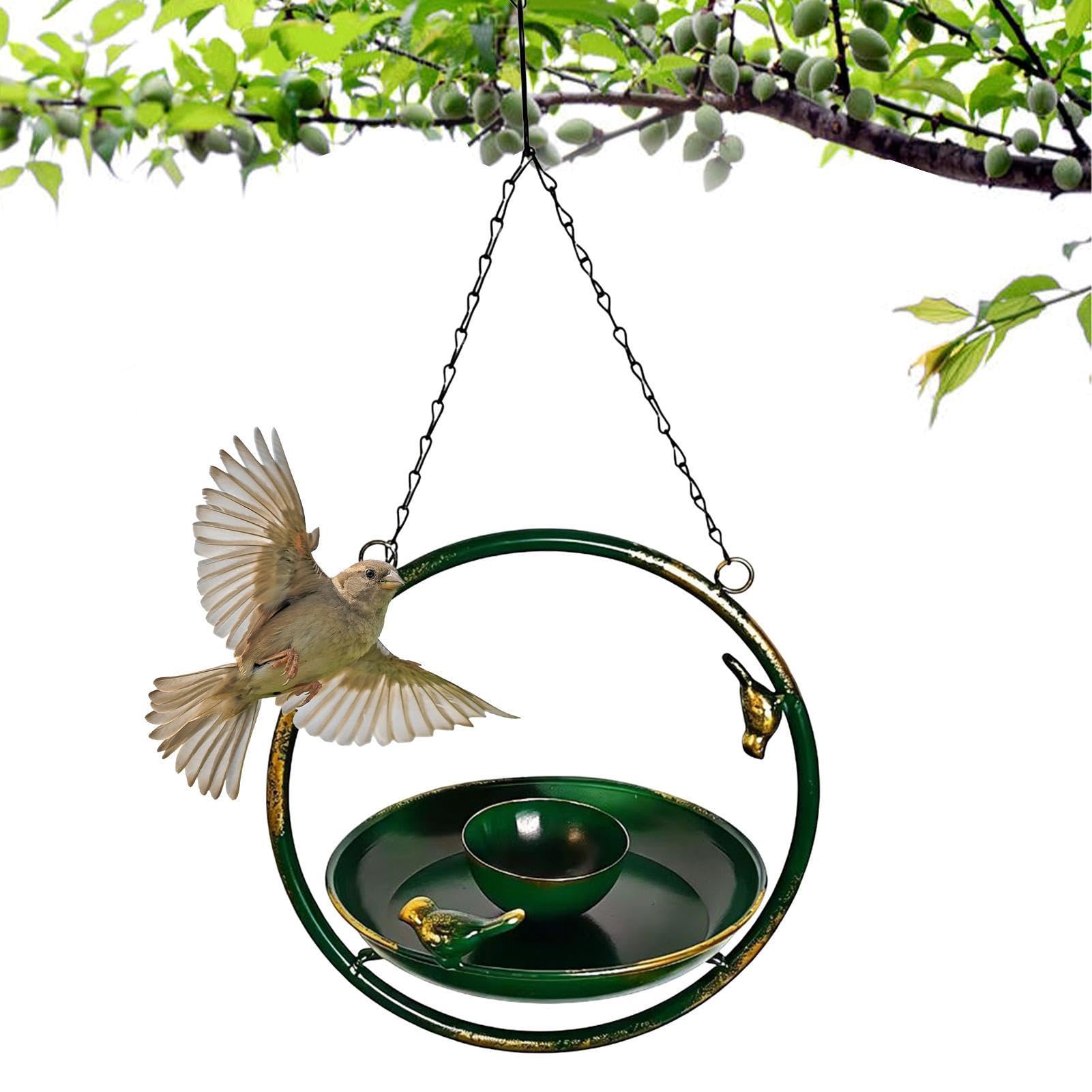 Bain d'oiseau extérieur grand distributeur d'eau suspendu pour jardin et balcon
