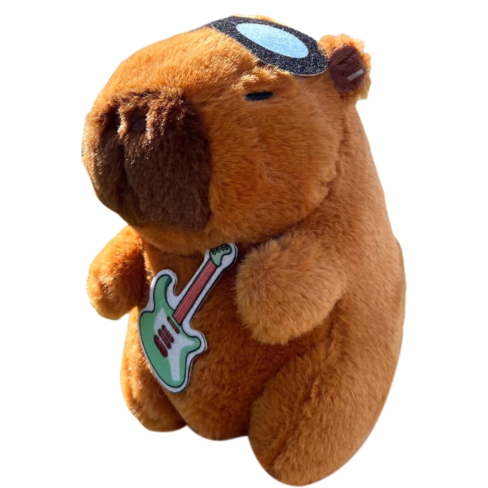 AYNKH Guitar Capybara Plush Toy, 23cm Realistic Soft Capybara Stuffed Animal Holding a Mini Guitar, Cute Musical Plushie Gift for Kids, Boys, and Girls, Perfect for Music Lovers and Animal Enthusiasts
