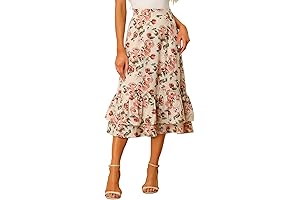 Flowing Mid-Length Chiffon Skirt: Enhance Your Feminine Grace