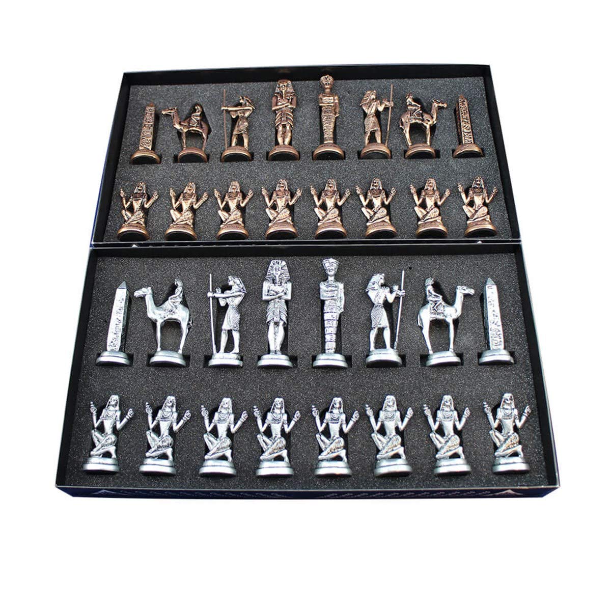 GiftHome Büyük Boy Metal Mısır Satranç Taşı Antik