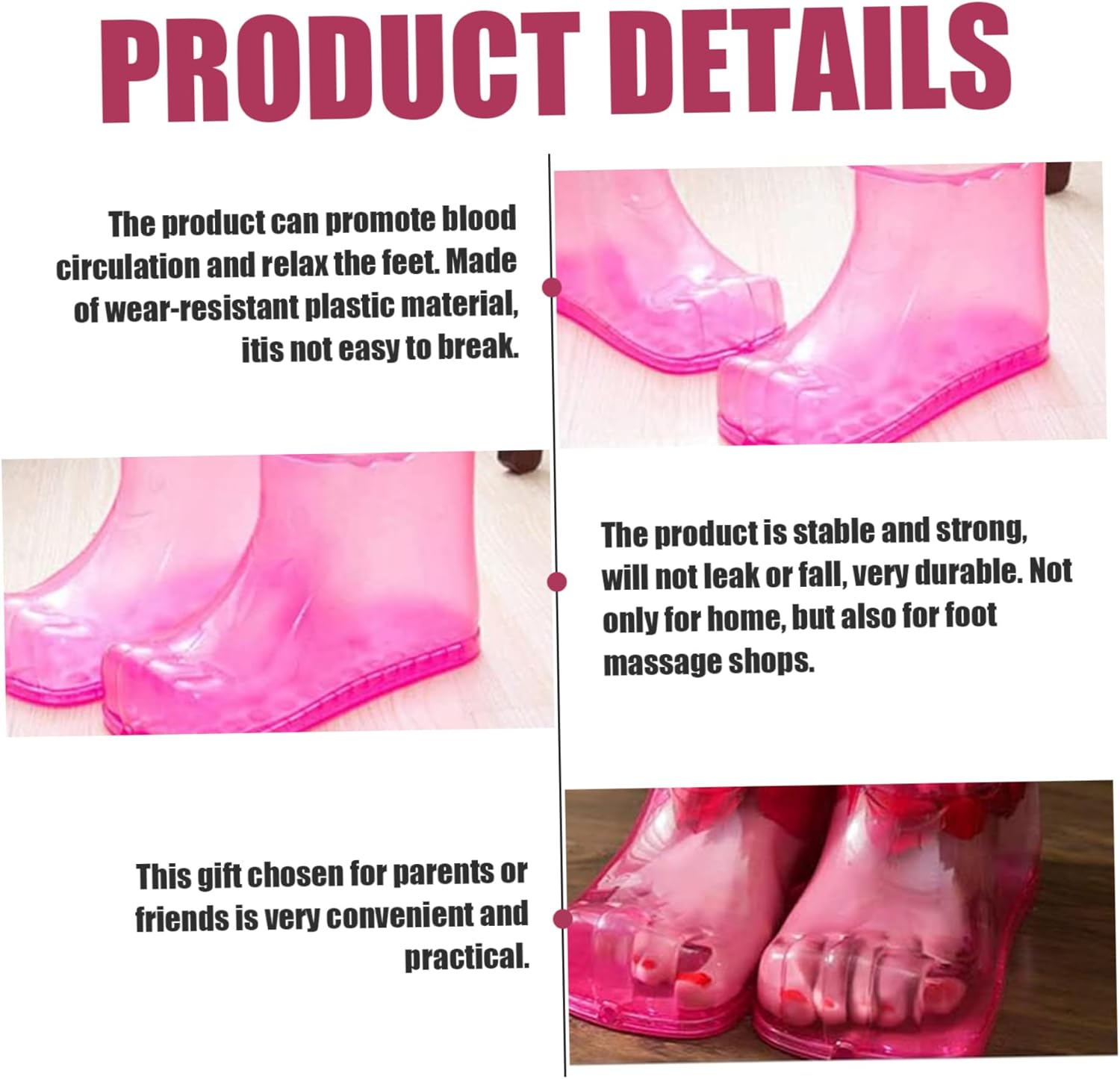 Foot Soaker,Foot Soaker Shoes 1 Pair Thermal Massage Foot Bath Shoes Water Saving Foot Basin Leakproof ＆ Wearable Foot Soaking Shoes Plastic Foot Bath Tub for Pedicure Foot Spa
