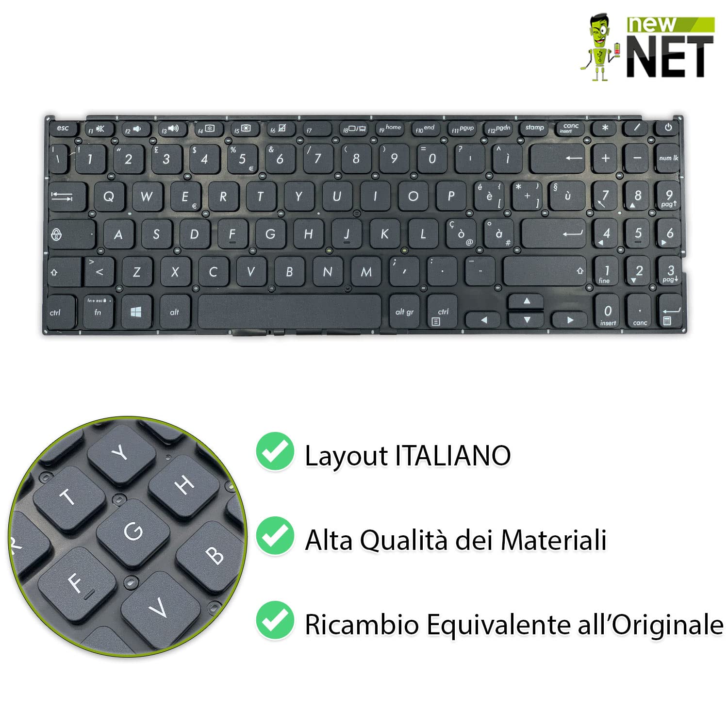 Tastiera Keyboard Italiana ASUS Per Notebook F501 Series Senza Frame - Foto 8