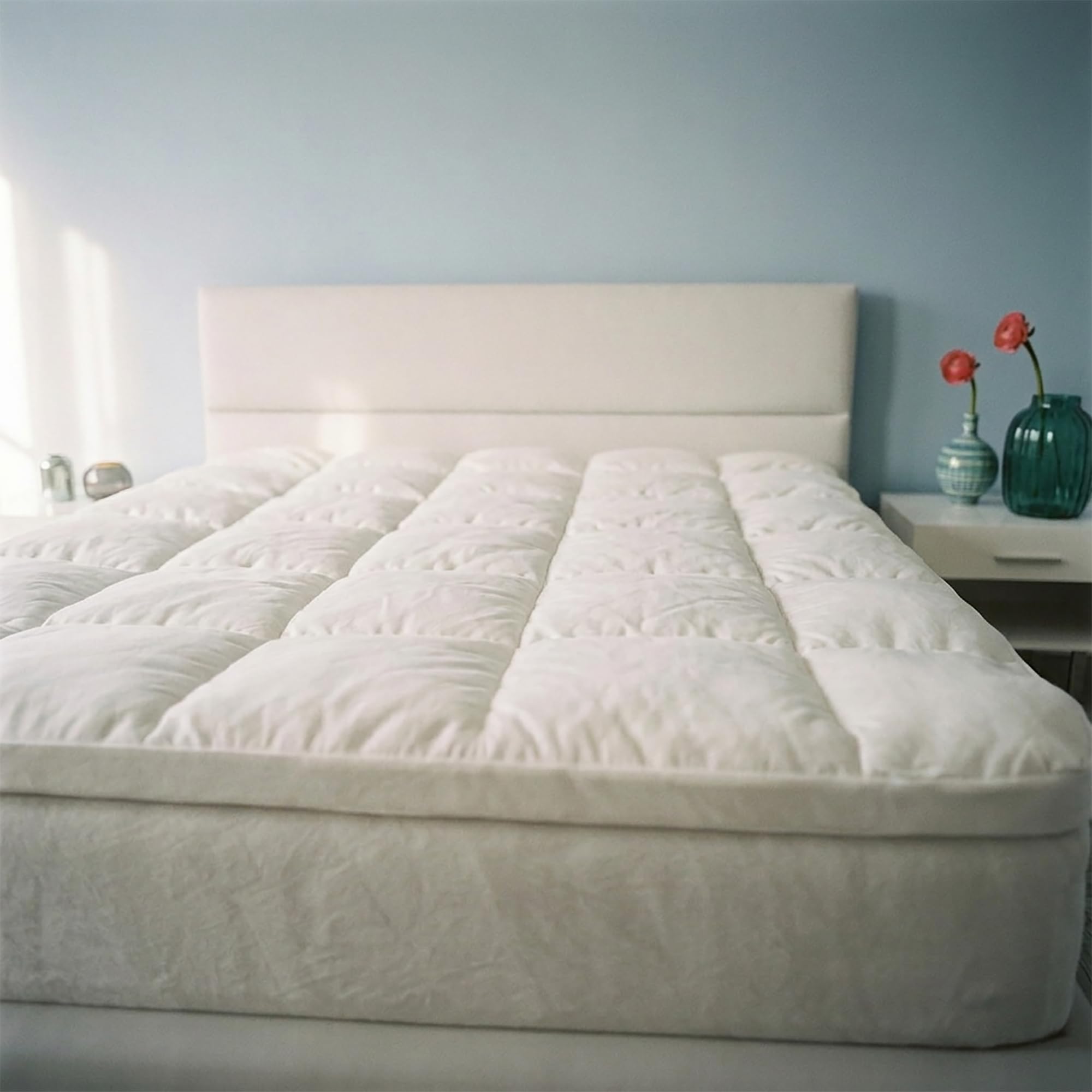 Surmatelas double 160 x 195 cm Morfeo matelassé avec soufflet