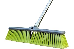PHYEX Push Broom: 18" Multi-Surface Cleaning Solution for Decks, Patios, Garages, and Driveways