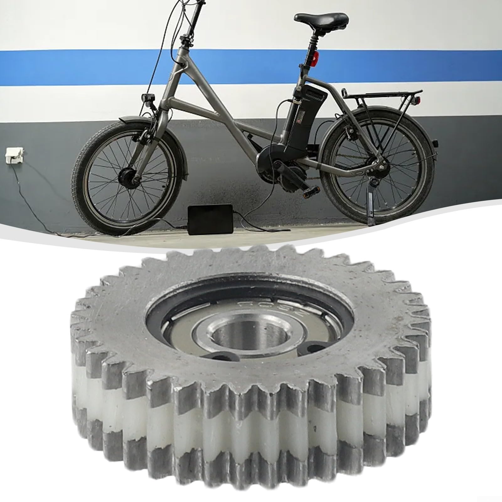 Engranaje planetario 36 dientes para motor de bicicleta eléctrica, nailon + acero inoxidable 38x38x10 mm, 608 rodamientos