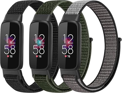 Correas de nailon compatibles con Fitbit Luxe, correas deportivas ajustables de tela transpirable, correa de repuesto suave para Fitbit Luxe Fitness
