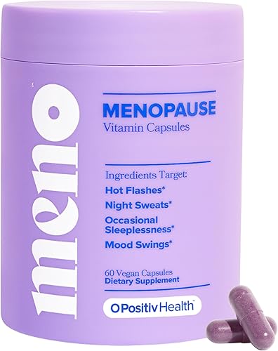O Positiv MENO Vitaminas para la menopausia  Suplemento de menopausia sin hormonas para mujeres  Cohosh negro y Ashwagandha KSM-66  Ayuda a aliviar