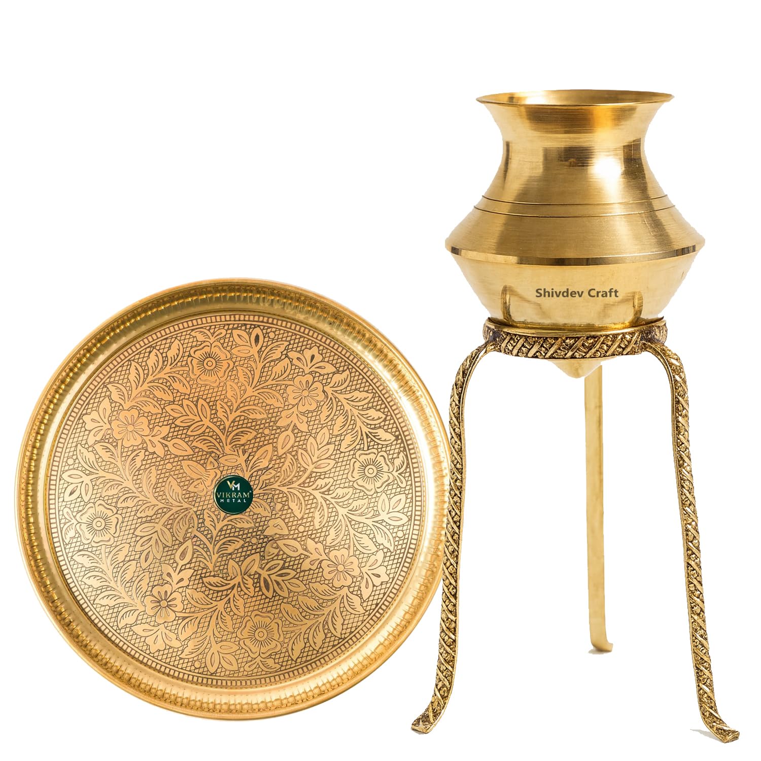 Brass Shivling Stand - Jalabhishek Set for Pooja -2