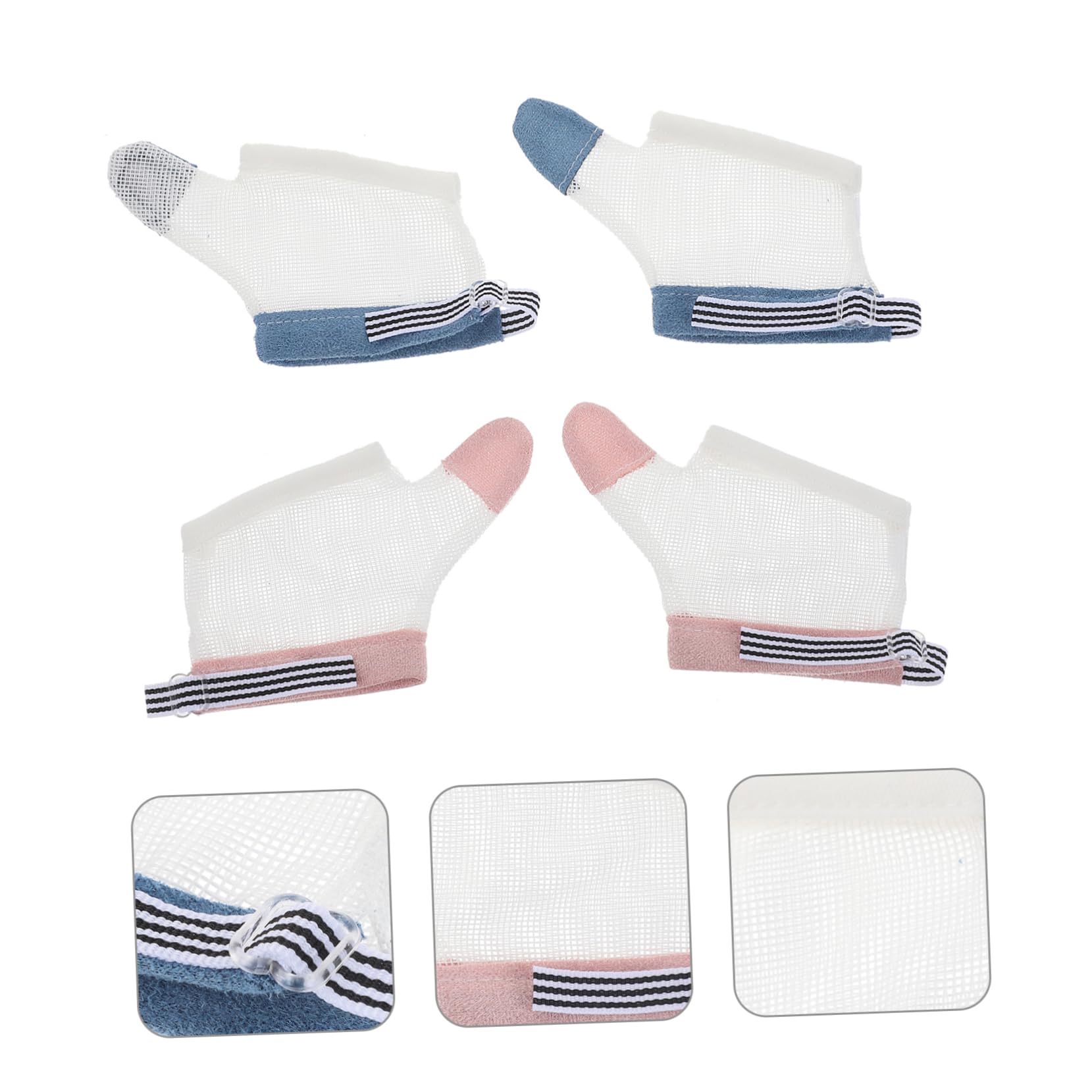 Toddmomy Guantes para Bebés Antirascado de Tela Suave, Ajustables y Transpirables, Protectores para Recién Nacidos en Invierno y Uso Diario