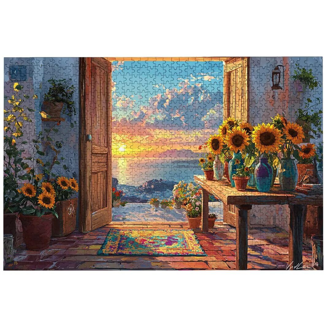 Włochy puzzle dla dorosłych 5000, 5000 puzzli dla dorosłych, 156,5 x 105,5 cm twarde niemożliwe drewniane puzzle, wymagająca gra dla całej rodziny, wystrój domu, motyw: (krajobraz), -8823