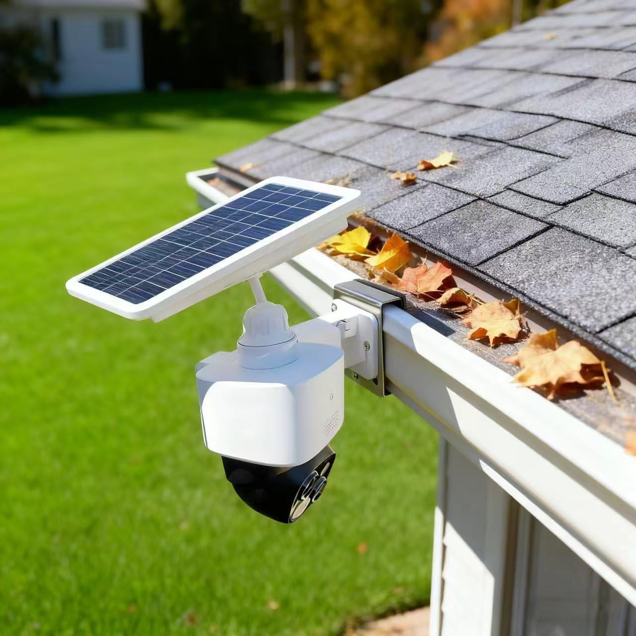 Gutter Mount Bracket for eufy Security SoloCam S340 No-Drill Stainless Steel Solar Camera Holder with Anti-Rust Screws Compatible with eufy Outdoor IP PTZ Dome Cameras 2 Pcs