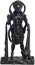 Murti hub Lord King of Sarangpur Hanuman 3D Printed with UV Resin Acrylic Colour with PU Finish for Car Dashboard,Temple Idol,Office Decor,Corporate Gifts,Diwali Gift,Home Decor,Festivals (Black)