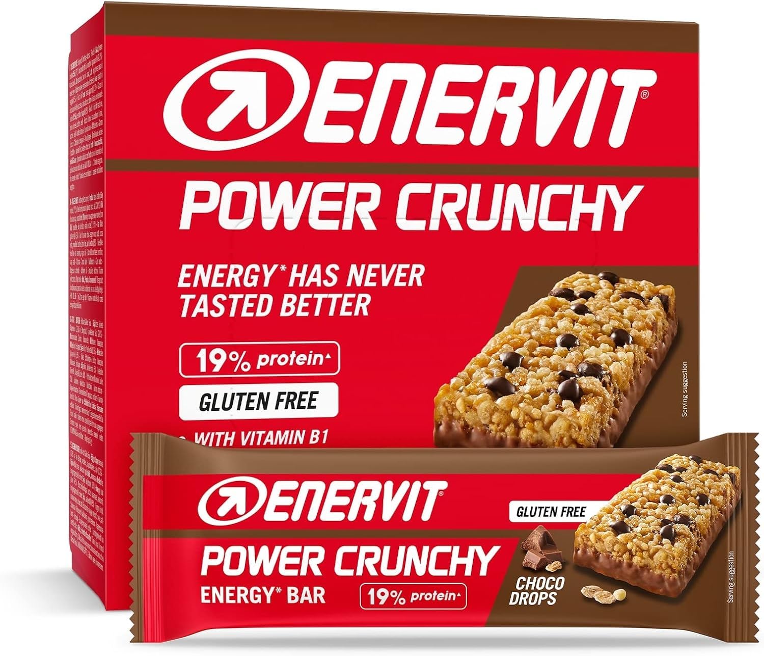 Power Crunchy Energy Bar (Choco Drops, 12 x 40g)