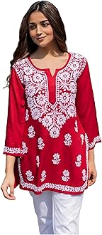 Women Rayon Regular Stylish Kurti with 3/4 Sleeves & Beautiful Neck Embroidery Ideal for Casual Office Wear & Everyday Comfort (Kurti Angell)