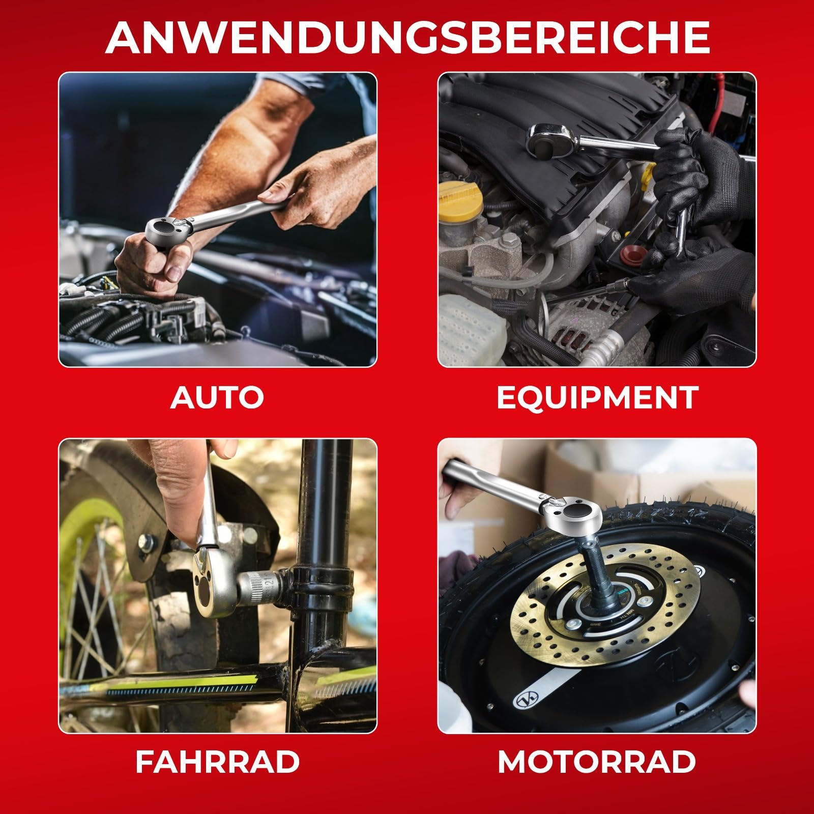 Clé Dynamométrique 1/2" 40–210 Nm avec Douilles 17, 19, 21 mm et Rallonge 125 mm – Outil de Précision pour Voiture, Camion, Moto – Idéale pour Changement de Roue et Entretien Automobile
