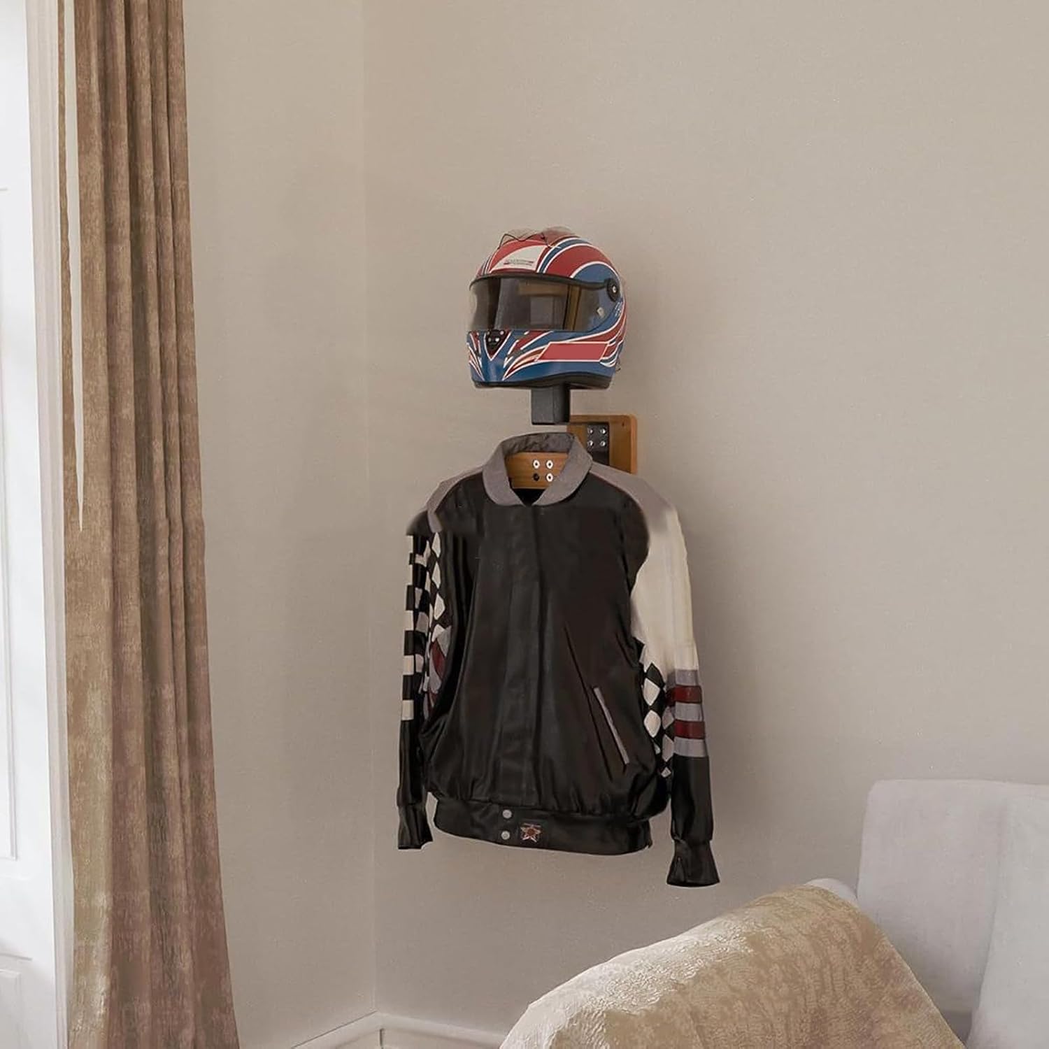 Helmet Holders Gear Wall Mounted Stand Multipurpose Wall Hanger for Skiing Equipment with Hook Equipment