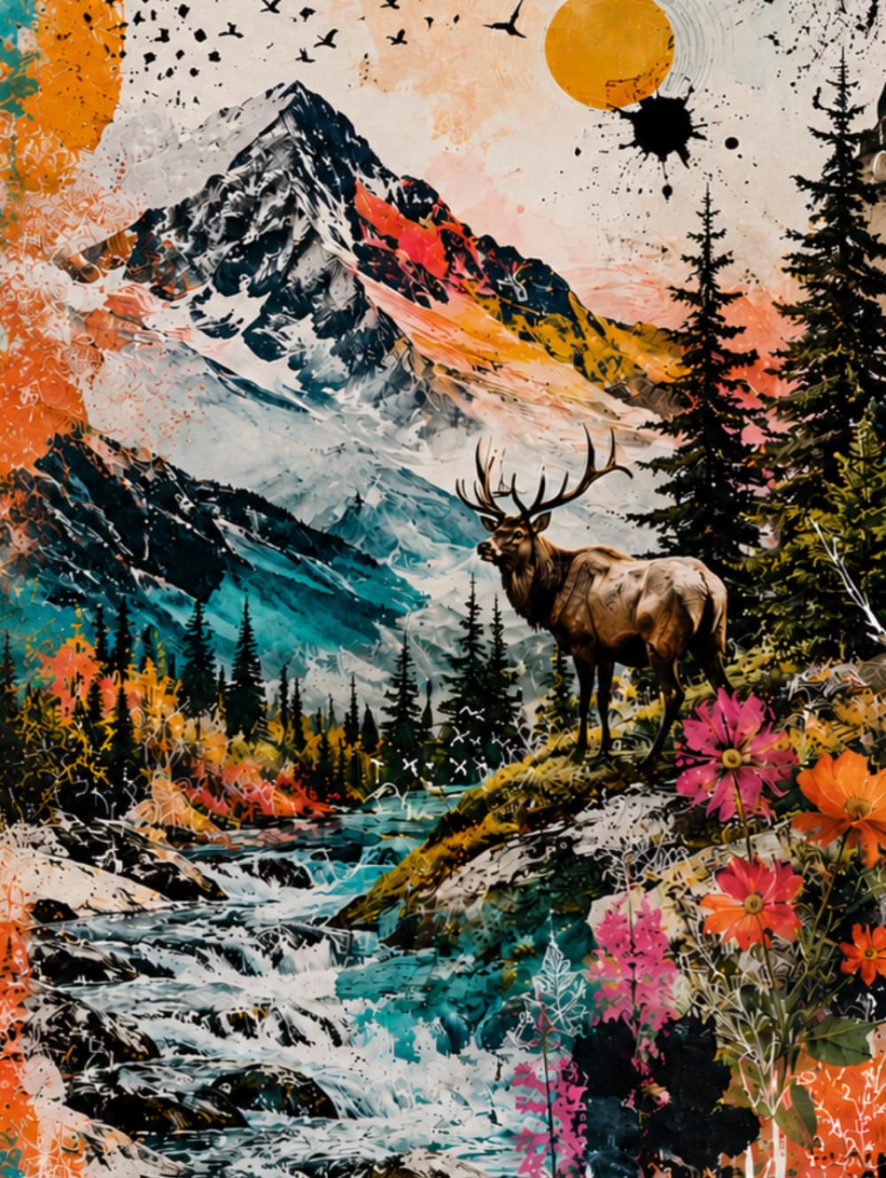 Wild Chaos: Mountains - Hardcover Journal - 8 x 11 - 150 Pages