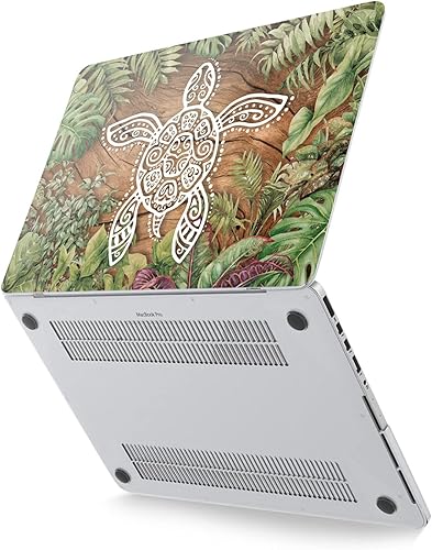 Miniatura 2 de Funda rígida compatible con MacBook Pro 16, 14, M3, M2, 2023, M1 Pro 13, 2022, Air 13, 2021, Retina 2020, Mac 11 y 12, diseño de hojas de palma,