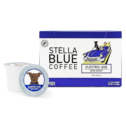 Stella Blue Cápsulas de café de una sola porción Electric Ave - tostado oscuro 12 unidades café 100 arábica procedente de América Central
