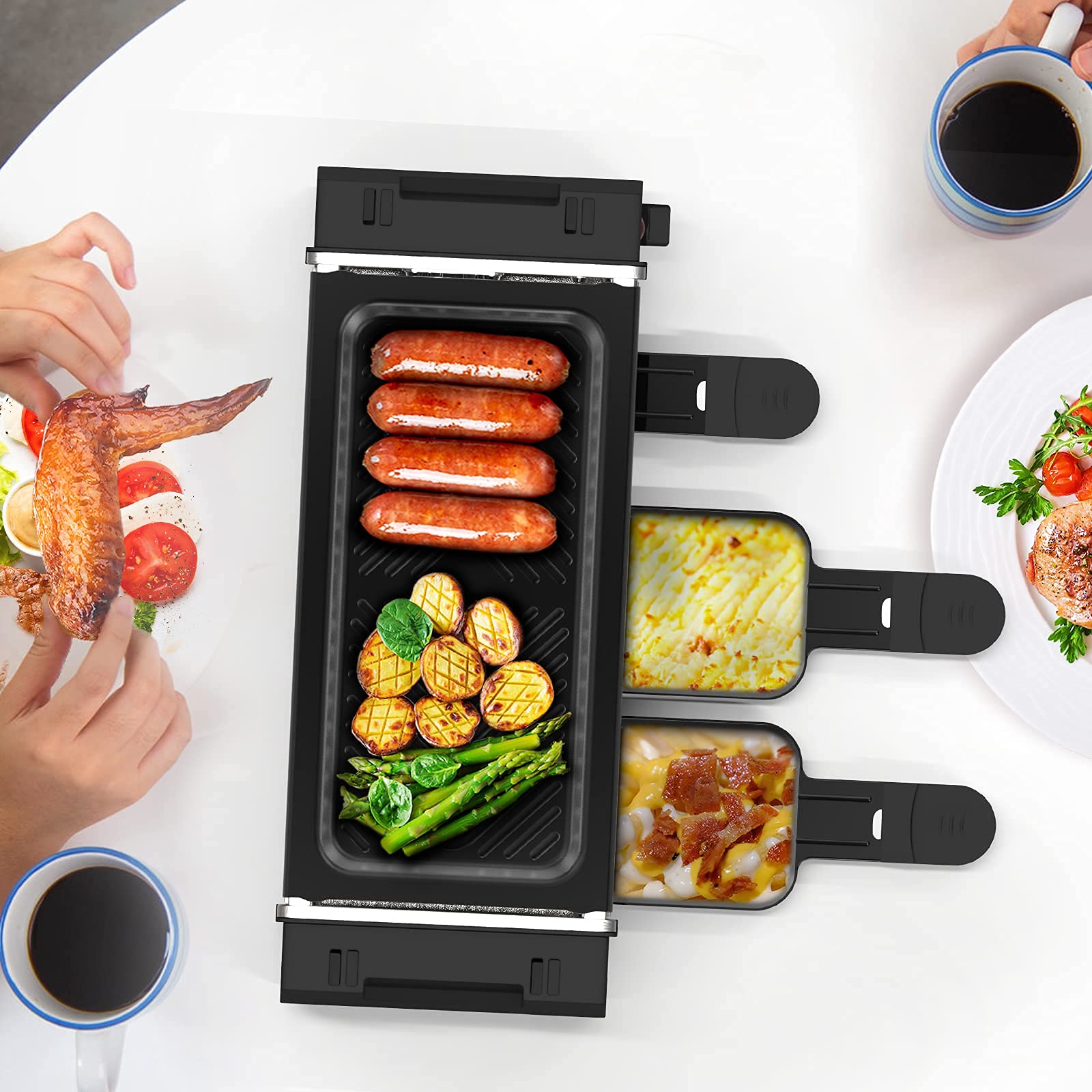 Raclette Table Grill Korean BBQ Grill Indoor Smokeless Electric Hibachi